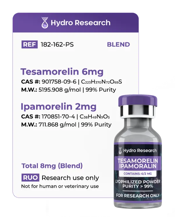 Tesamorelin 6.98 mg/Ipamorelin 2 mg